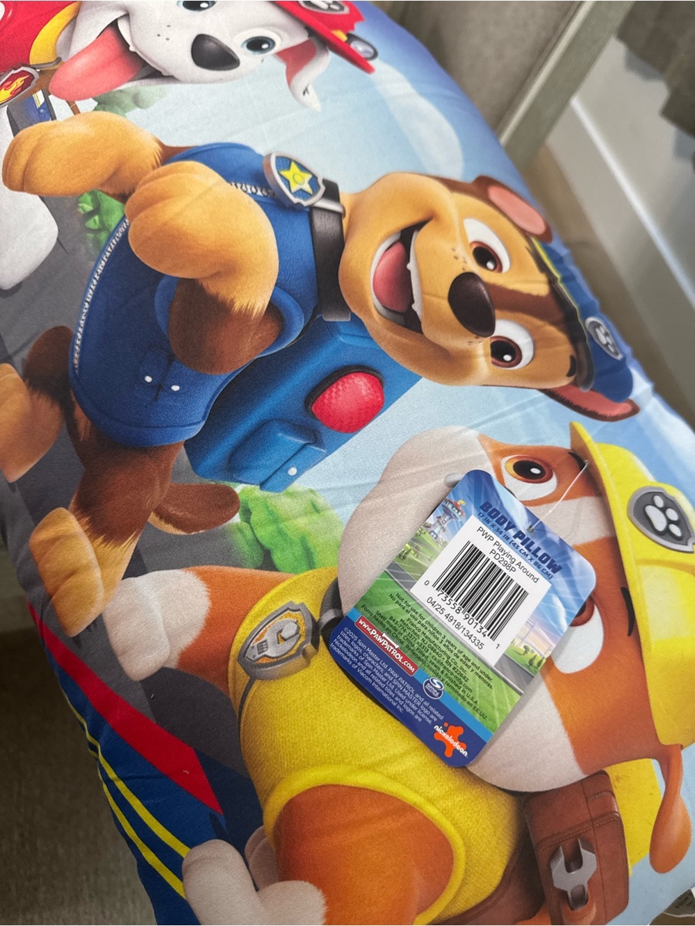 Paw Patrol Character Cushion in Blue, Yellow, Red